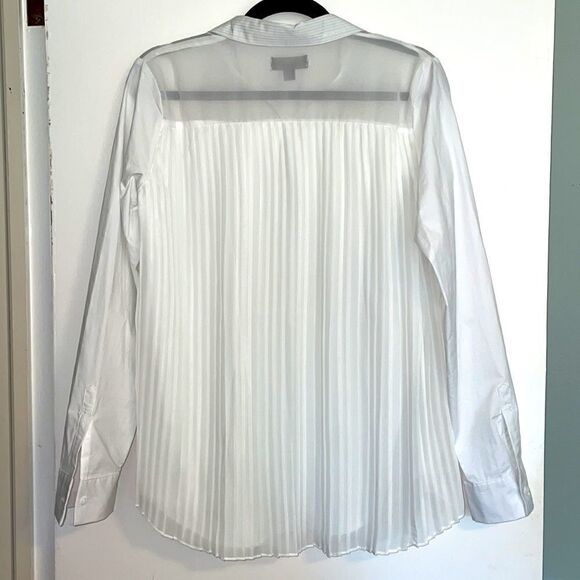 RACHEL Rachel Roy pleated detailed white blouse S - Picture 3 of 13